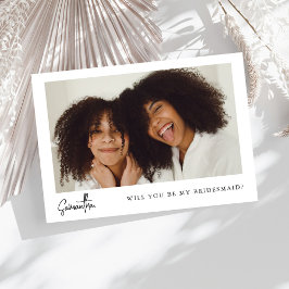 Propuesta de Dama de Honor con Foto Negra Chic Min