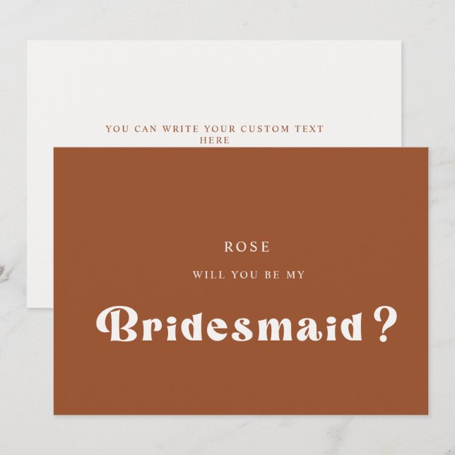 Propuesta de Damas de Honor de Terracota Retro (Anverso / Reverso)