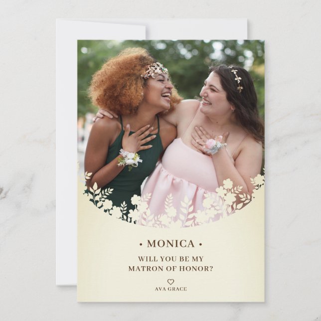 Propuesta de la dama de honor de una niña de flor  (Anverso)