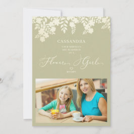 Propuesta de niña de las flores de foto Marco flor