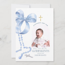 Propuesta de Padrinos para Niño, Tarjeta con Lazo 