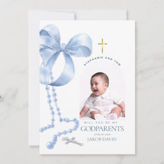 Propuesta de Padrinos para Niño, Tarjeta con Lazo
