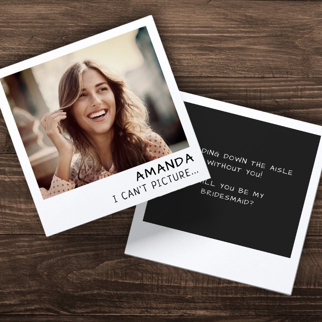 Propuesta de retro fotográfico de cámara instantán (Instant Camera Photo Retro Bridesmaid Proposal
)