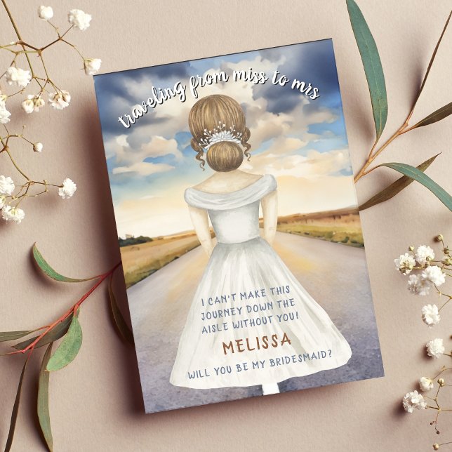 Propuesta de Viajar de Miss a Sra. Bridesmaid (Traveling From Miss to Mrs Bridesmaid Proposal
)