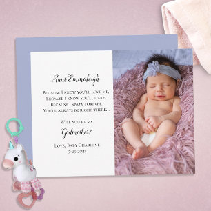 Propuesta para ser mi madrina Invitación de foto