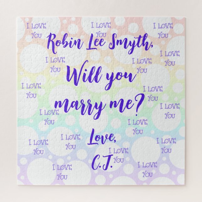 Propuesta personalizada de arcoiris rompecabezas r (Vertical)