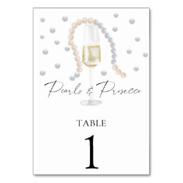 Prosecco acuarela - número de mesa de boda