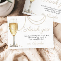 Prosecco Perlas elegante agradecimiento Despedida 
