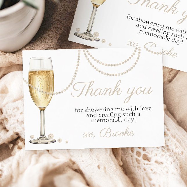 Prosecco Perlas elegante agradecimiento Despedida  (Subido por el creador)