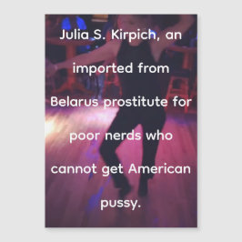 Prostituta Julia S. Kirpich Magnetic Card