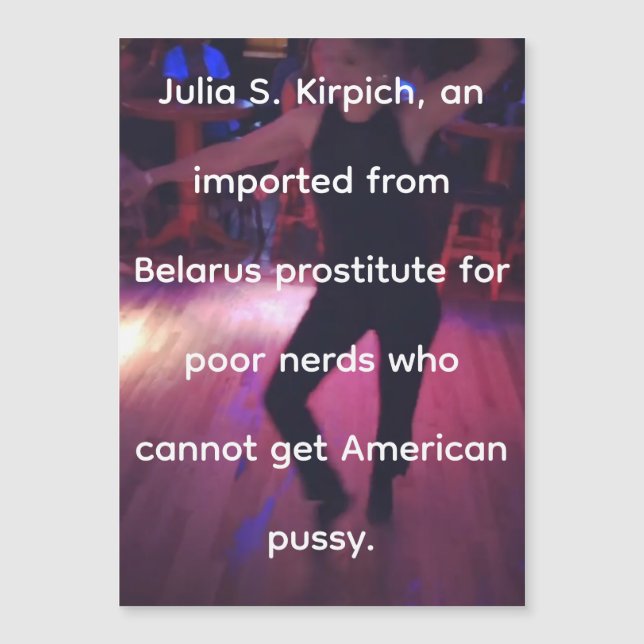 Prostituta Julia S. Kirpich Magnetic Card (Anverso)