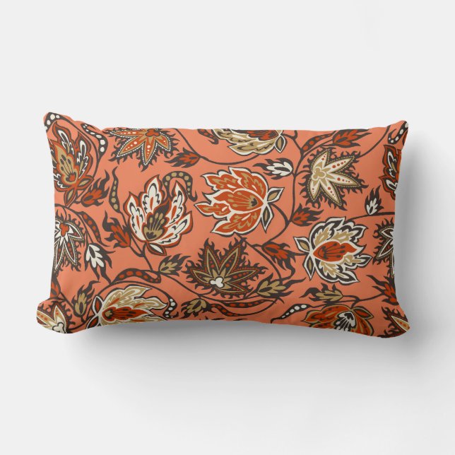 Protea Batik Flores tropicales almohadas lumbares (Anverso)