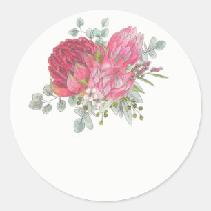 Protea Flower Wedding Favor de los Pegatinas