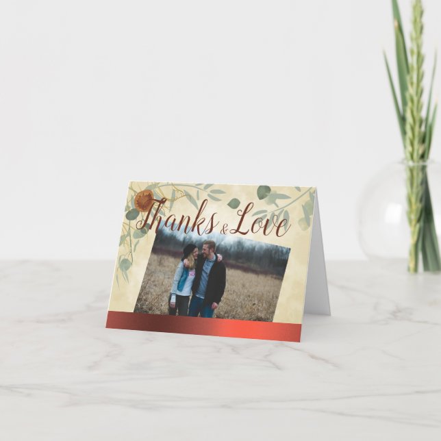 Protea Flowers Tarjeta de agradecimiento (Anverso)