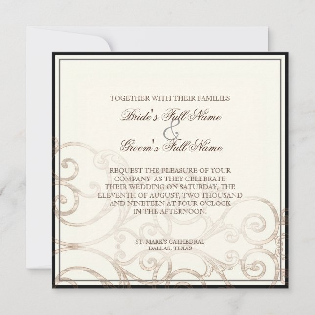 Protea Hummingbirds - Invitación a la boda (Anverso)