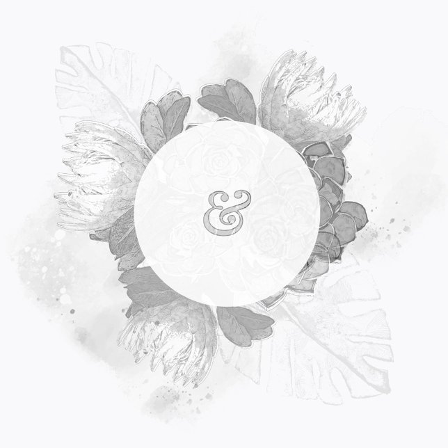 Protea y bodas de plantas salvan la invitación a l (Subido por el creador)