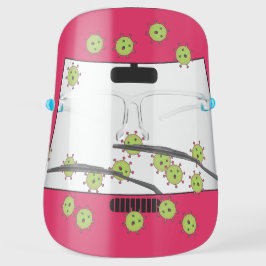 Protector Facial Parabrisas de coches rojos con gérmenes