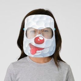 Protector Facial Payaso de golf Cute Kids Personalizado Golfball