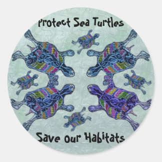 Proteger a los Pegatinas de hábitats de tortugas m