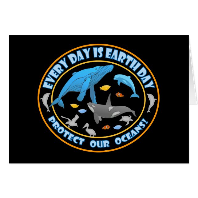 Proteger el Día de la Tierra de nuestros Océanos (Anverso (Horizontal))