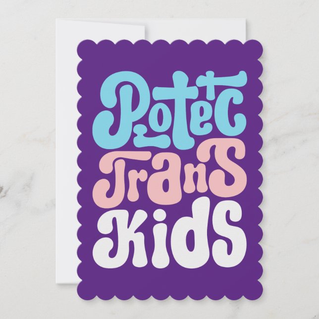 Proteger la tarjeta de felicitación plana para niñ (Anverso)