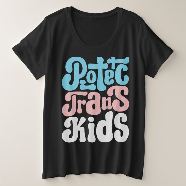 Proteger los niños transexuales con una camiseta d (Anverso del diseño)