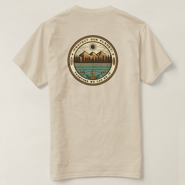 Proteger nuestra camiseta de planeta (Reverso del diseño)