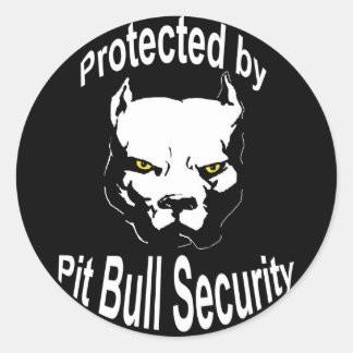 Protegido por Pegatinas de seguridad de pitbulls