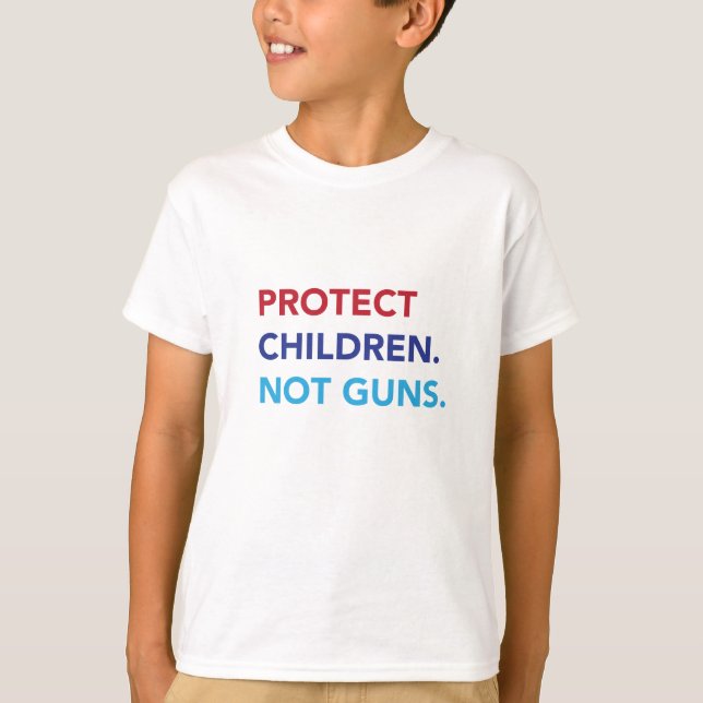 Proteja a los niños. No armas. Camiseta de los (Anverso)