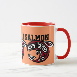 Proteja la taza de color salmón salvaje