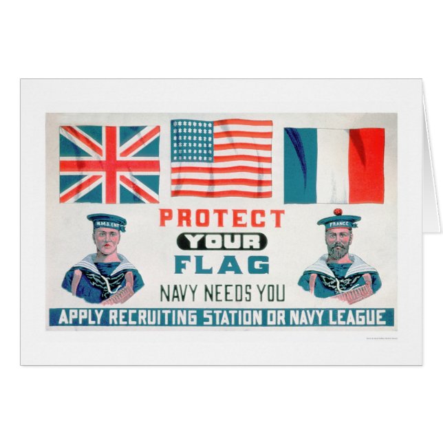Proteja su bandera - la marina de guerra le (Anverso (Horizontal))