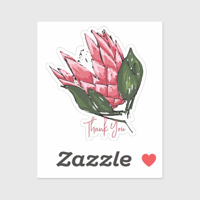 Protesta acuarela Gracias Pegatina I (Hoja)