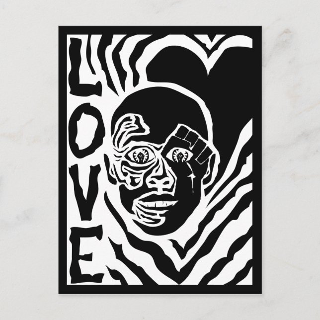 protesta con postal de amor (Anverso)