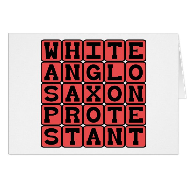 Protestante anglosajón blanco, WASP (Anverso (Horizontal))