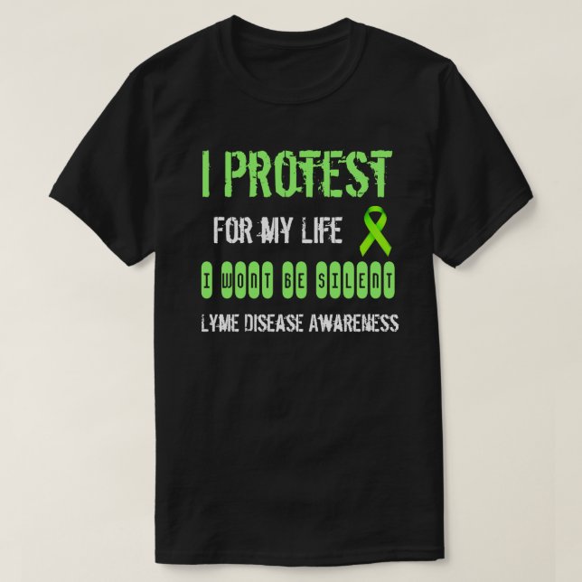 Protesto por mi camiseta de concienciación sobre l (Diseño del anverso)