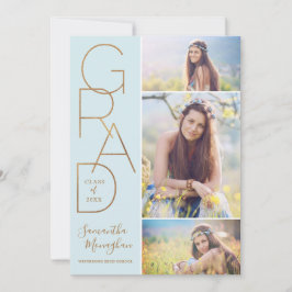 Proud Grad | Invitación de graduación | Azul