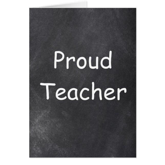 Proud Teacher Chalkboard Design (Frente)