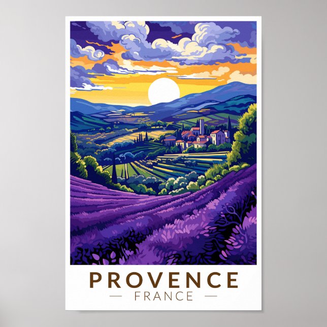Provenza Francia Lavender Viaje Arte Vintage (Frente)