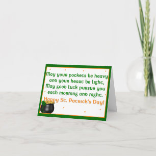 Proverbio irlandés 1 Tarjeta de felicitación del D