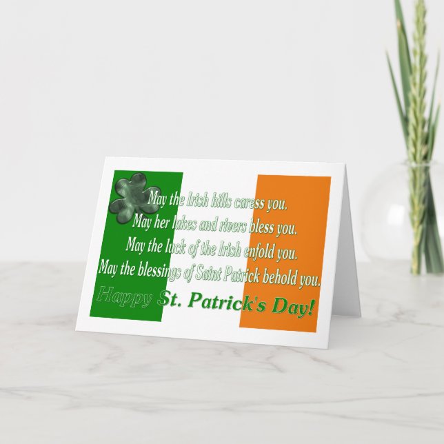 Proverbio irlandés 5 Tarjeta de felicitación del D (Anverso)