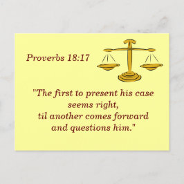 Proverbios 18 17 Justicia Tarjeta de Verso Bíblico