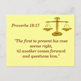 Proverbios 18 17 Justicia Tarjeta de Verso Bíblico