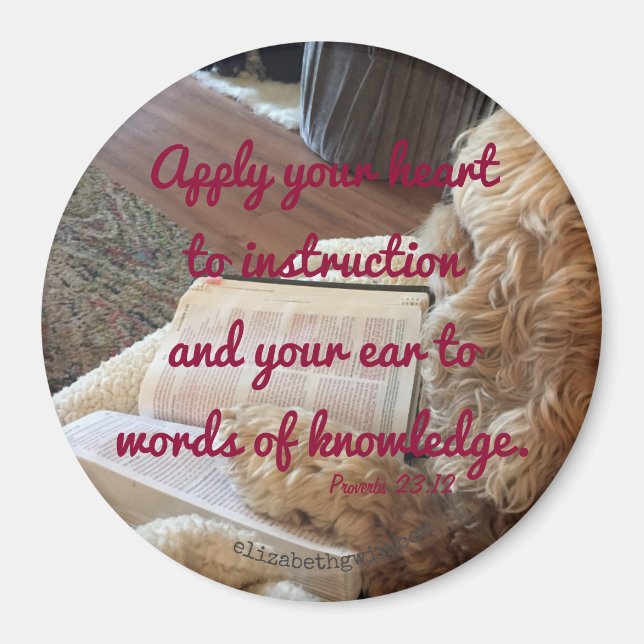 Proverbios 23:12 imán (Frente)