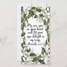 Proverbios 23:26, Marcador de verso de la biblia d