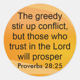 proverbios 28:25 pegatinas