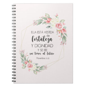 proverbios 31 25 Libreta con espiral
