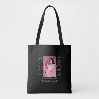 Proverbios 31 Bolsa De Tote Rosa Y Negro Para Muje