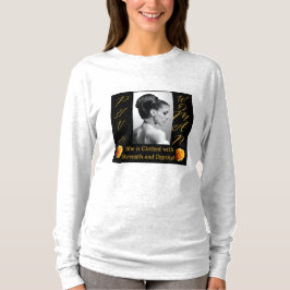 Proverbios 31 Mujer Camiseta de manga larga blanca