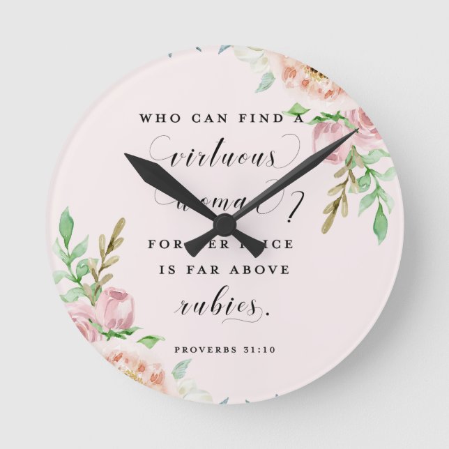 Proverbios 31 Reloj de virtuosas mujeres (Anverso)