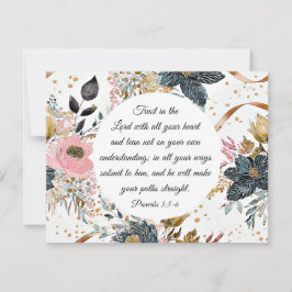 Proverbios 3:5-6 Confianza en la Tarjeta Versa de 